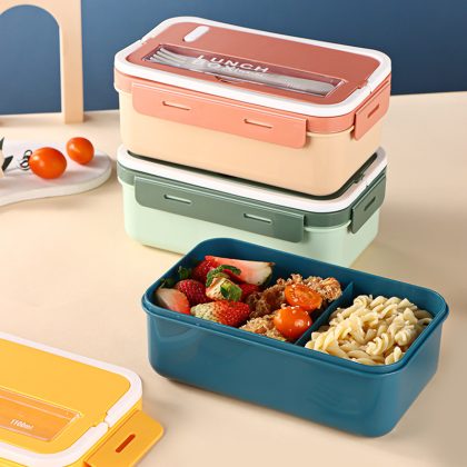 Lunch Box With Tableware Microwave Bento Box